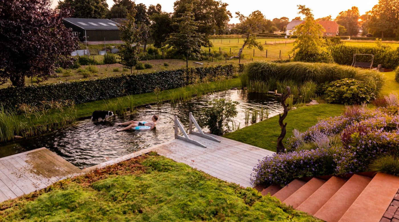 Realisatie particuliere tuin met zwembad IJsselmuiden